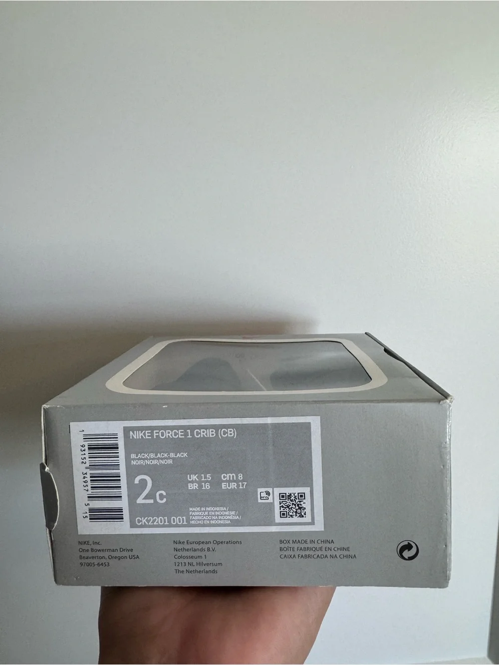 Nike Force 1 Crib Baby Bootie Sneakers Size 2c NWT